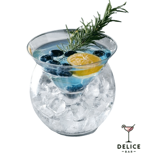 Ensemble de verre refroidisseur, un petit verre en forme de triangle qui se pose par dessus le 2e verre qui est en forme de boule et plus spatieux, où l'on met les glacons : parfait pour cocktails, caviar, fruits de mer, tout ce qui nécessite à être gardé au frais