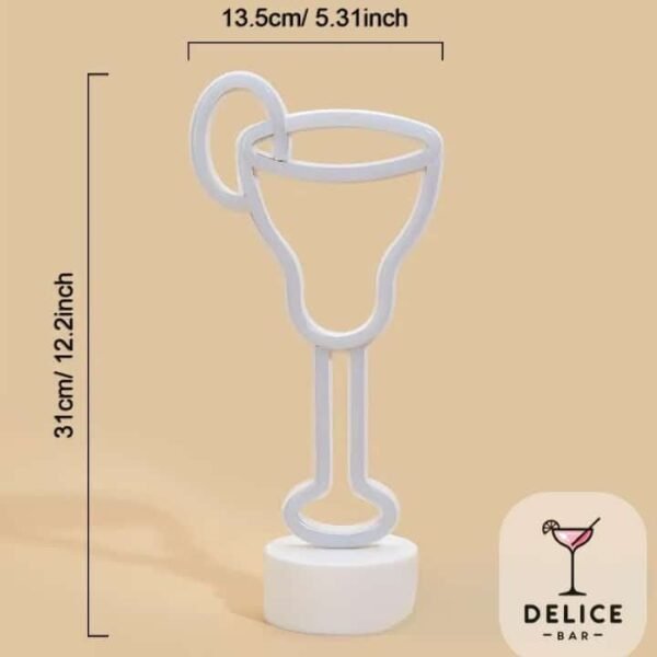 Neon pour bar verre cocktail – Image 4