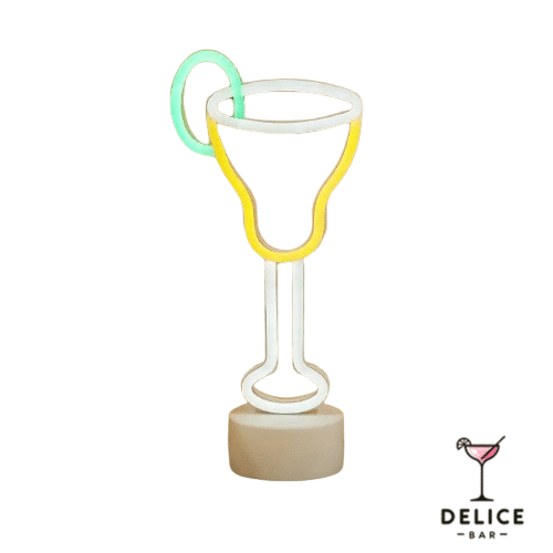 néon pour bar verre cocktail