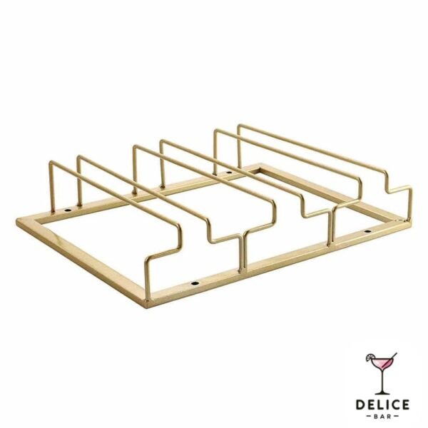 Porte verre suspendu bar 3 compartiments – Image 6