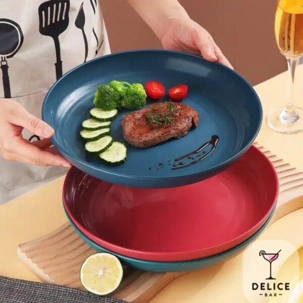 Assiette creuse bleu x4 – Image 2