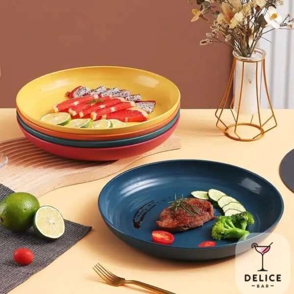 Assiette creuse bleu x4 – Image 3