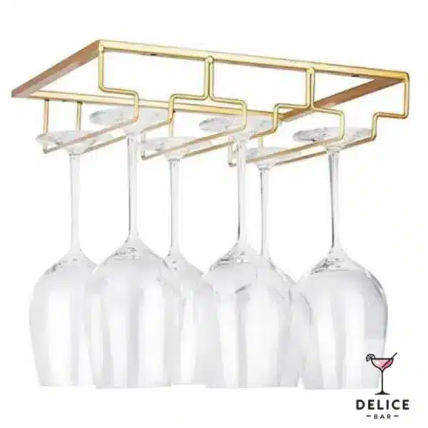 Porte verre suspendu bar 3 compartiments – Image 3