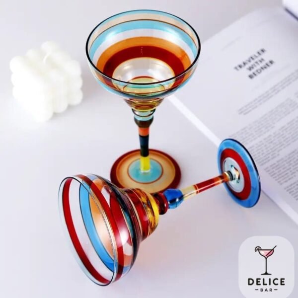 Verres à cocktail art colorés – Image 5