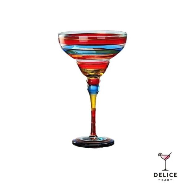 Verres à cocktail art colorés - Coucher de soleil