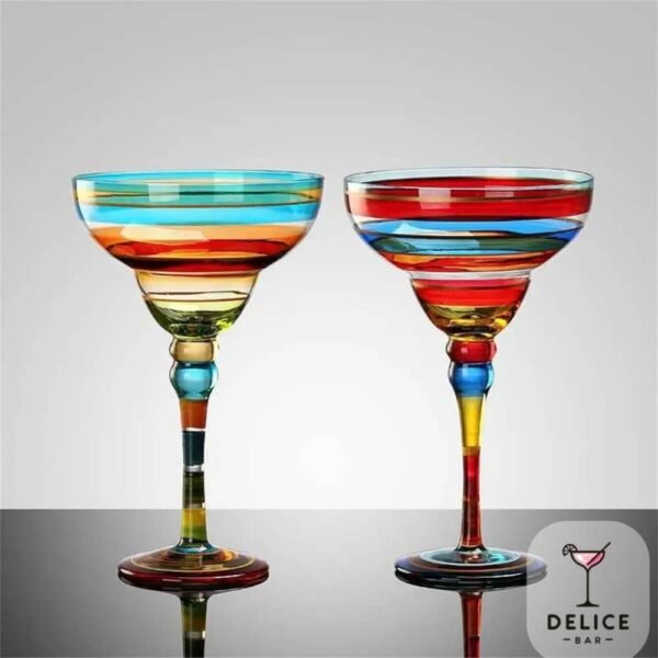 Verres à cocktail art colorés – Image 2