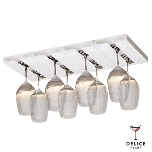 Porte verre suspendu rail