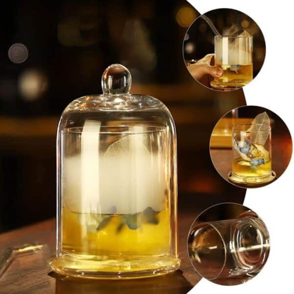 Cloche avec socle en verre transparent – Image 2
