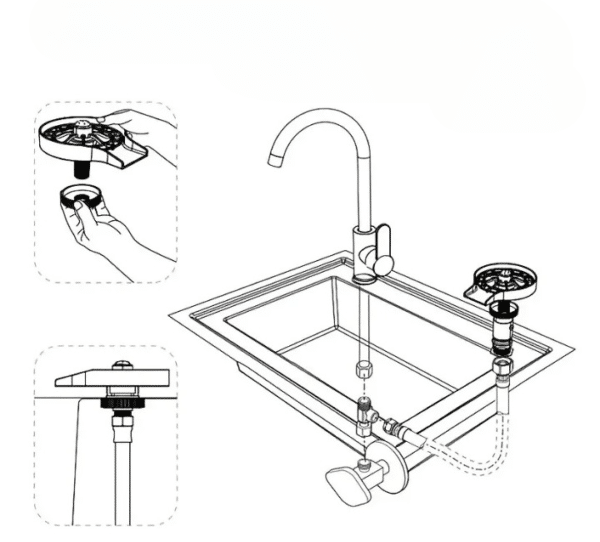 Lave verre évier en acier – Image 5