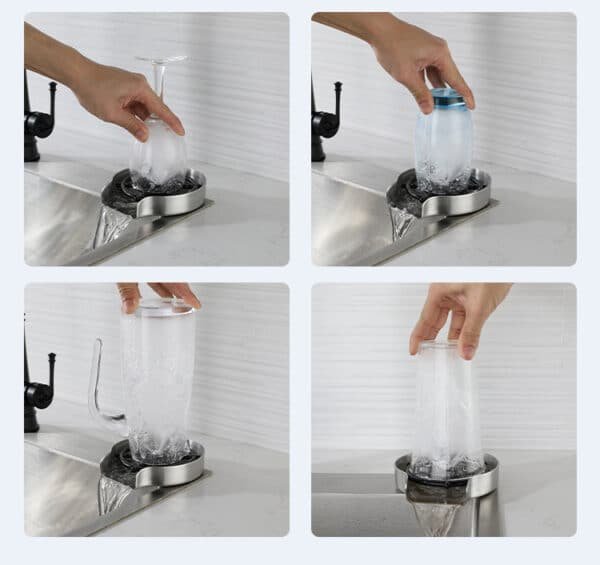 Lave verre évier en acier – Image 2