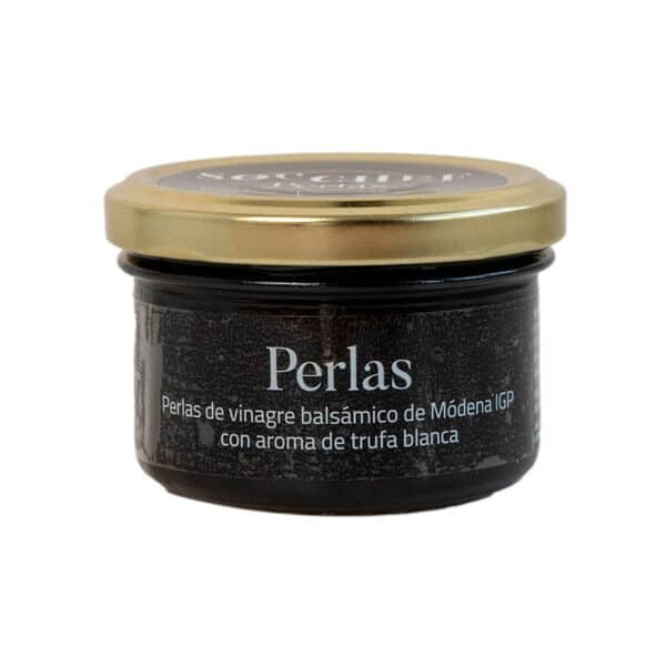 Perles gastronomiques Vinaigre Balsamique et truffe blanche