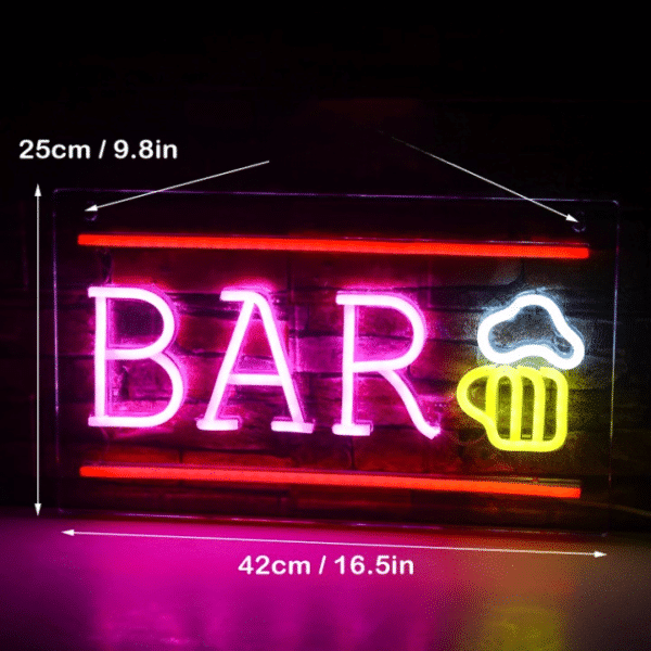 Neon BAR bière – Image 3