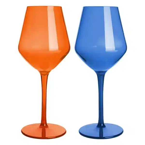 Set 2 verres à vin colorés en plastique – Image 5