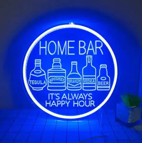 Néon rond Spiritueux – Happy Hour 6