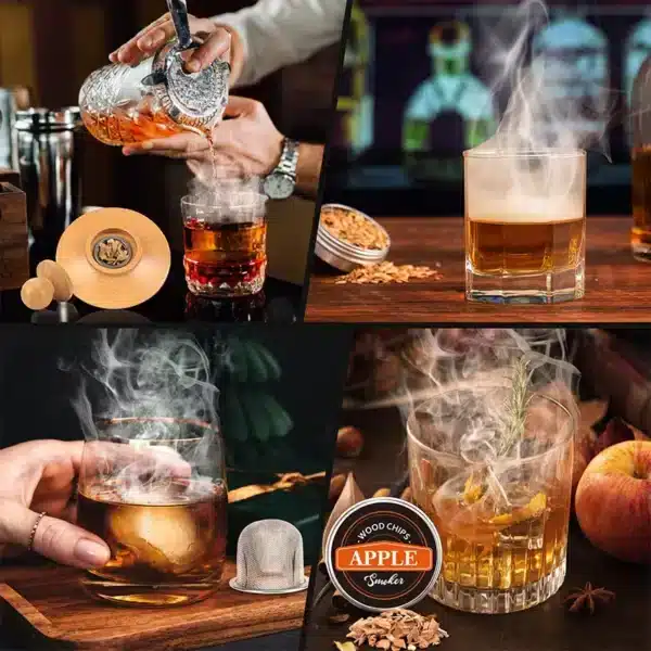 Kit fumoir pagode + 6 arômes en copeaux pour cocktails 2