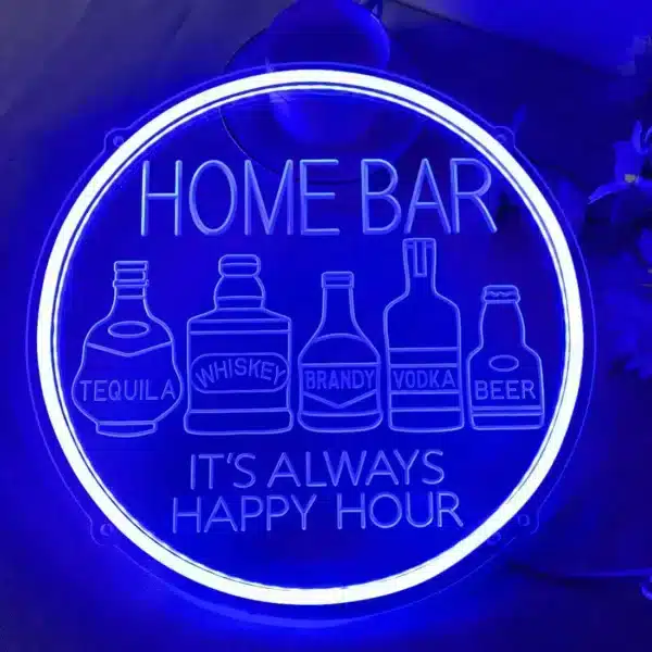 Néon rond Spiritueux – Happy Hour 2