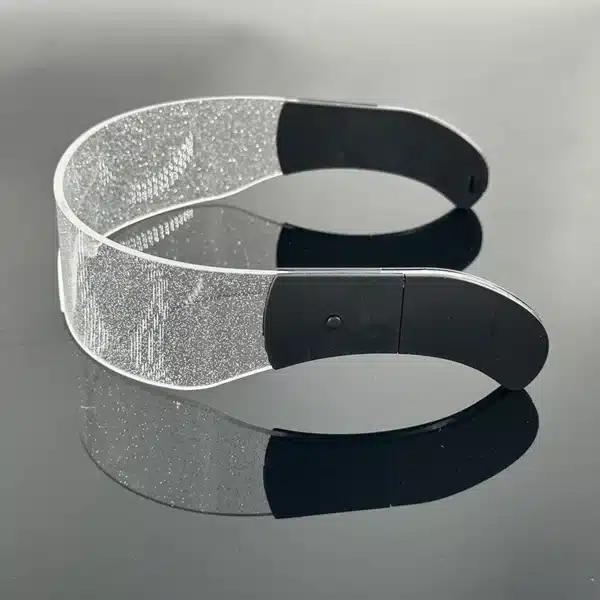Lunettes néon LED effet pailleté - clubbing 6