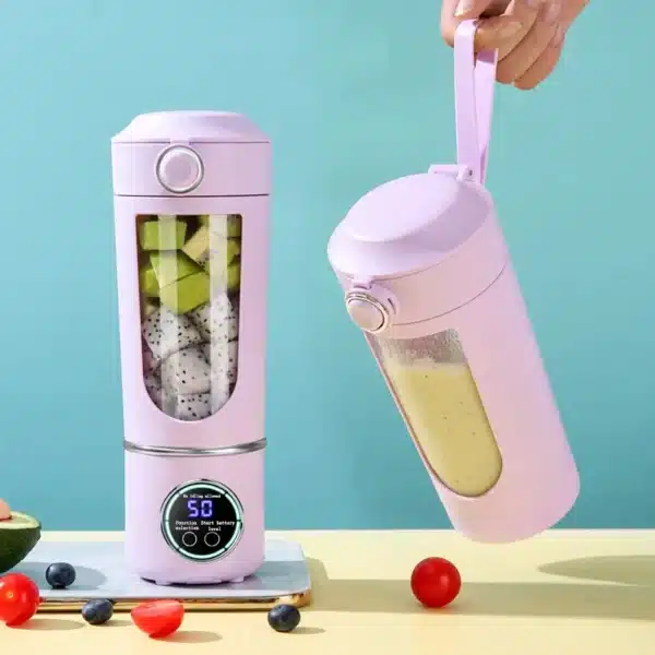 Blender portable sans fil avec écran LED - blanc 3