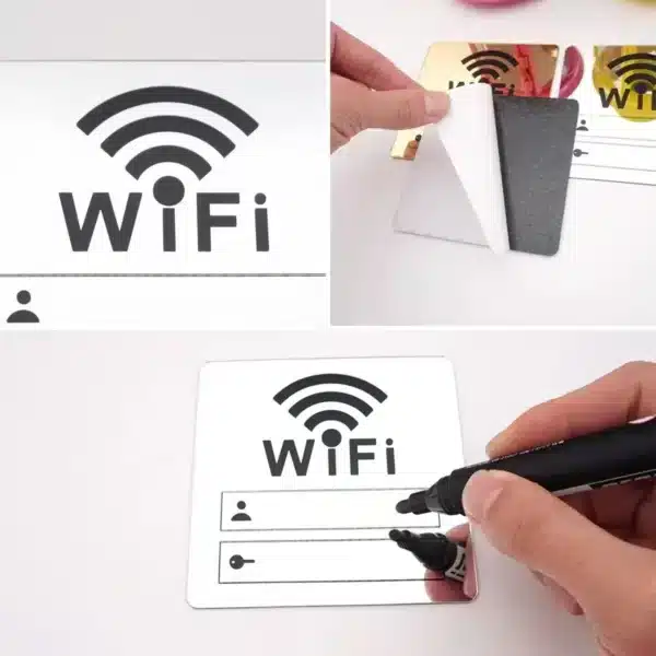 Panneau autocollant mural bar - wifi 4