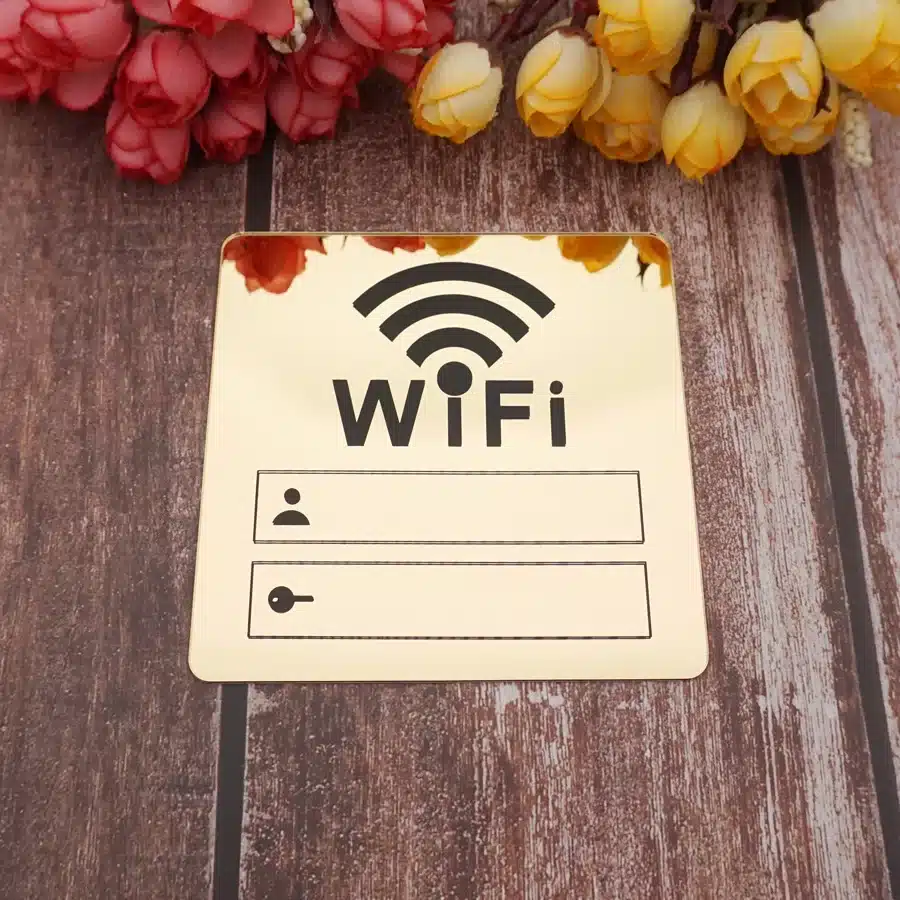Panneau autocollant mural bar - wifi 8