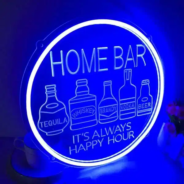 Néon rond Spiritueux – Happy Hour 5