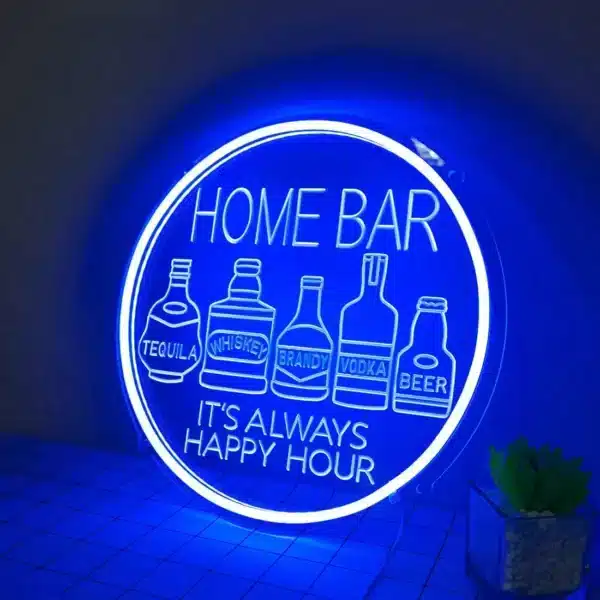 Néon rond Spiritueux – Happy Hour 3