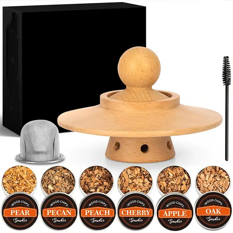 Kit fumoir pagode + 6 arômes en copeaux pour cocktails 1
