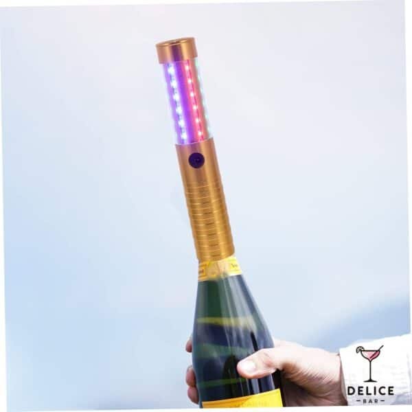 Bâton Led bouteille 23 cm or - Lumière RGB – Image 4