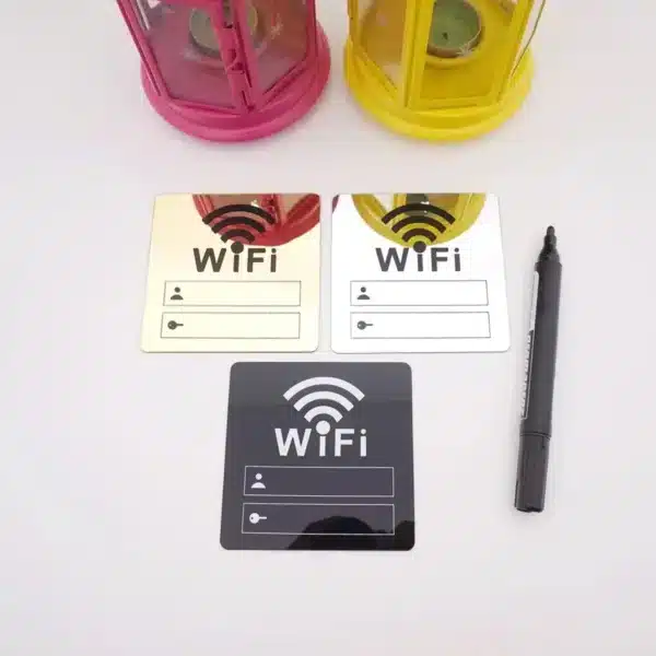Panneau autocollant mural bar - wifi 3