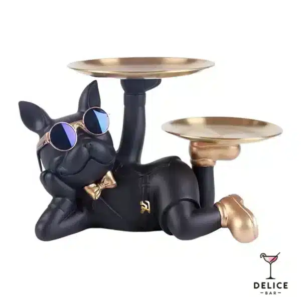 Déco bar bulldog noir mat relax – pour tips et douceurs