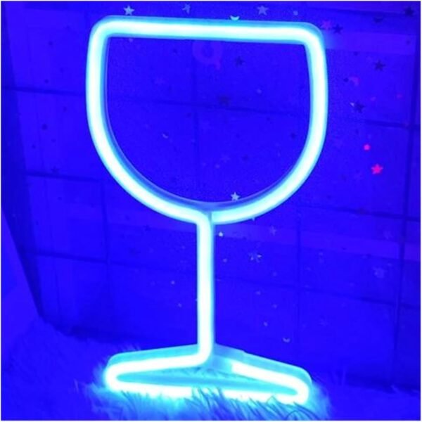 Néon verre bleu électrique