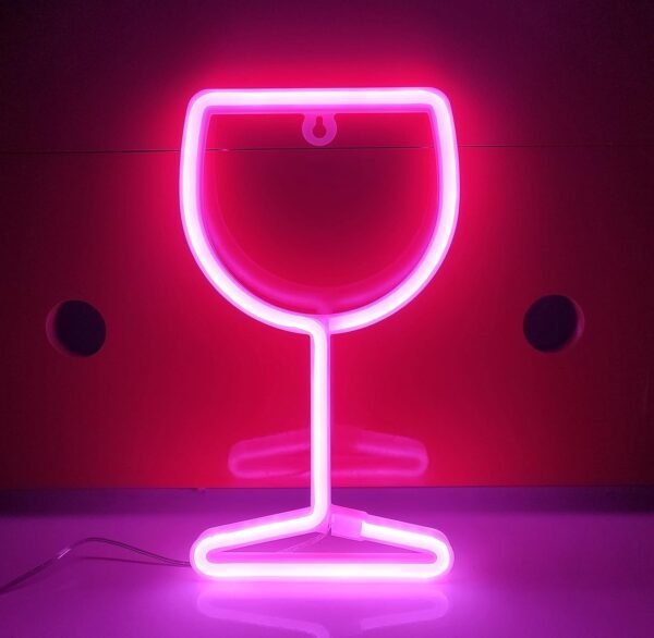 Néon verre rose