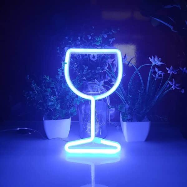 Néon verre bleu électrique
