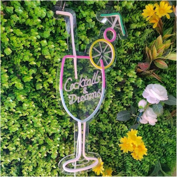 Enseigne Néon – Verre Cocktails & Dreams – Image 2