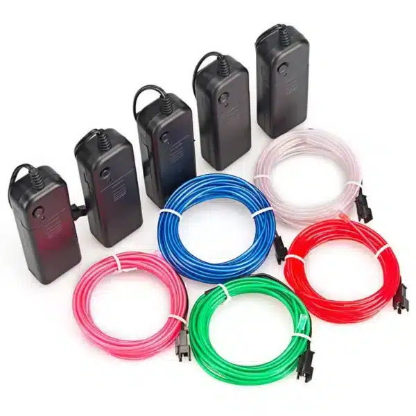Fil LED néon 3m - pour costumes, déco et soirées – Image 5