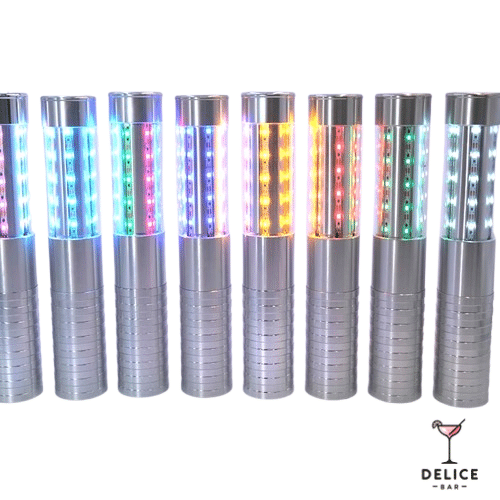Bâton Led bouteille 23 cm argent - Lumière Colorée