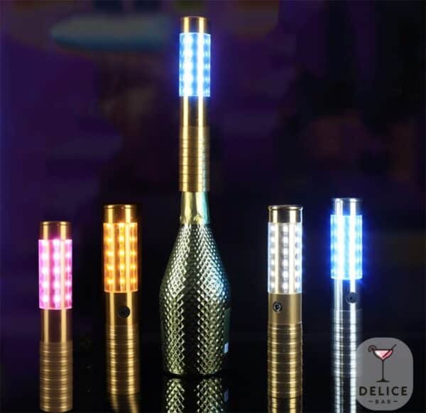 Bâton Led bouteille 23 cm argent- Lumière Colorée – Image 2