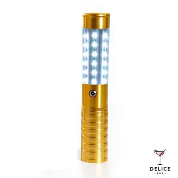 Bâton Led bouteille 23 cm Or - Lumière Blanche