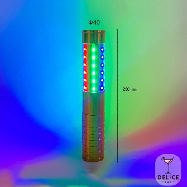 Bâton Led bouteille 23 cm argent - Lumière RGB – Image 2