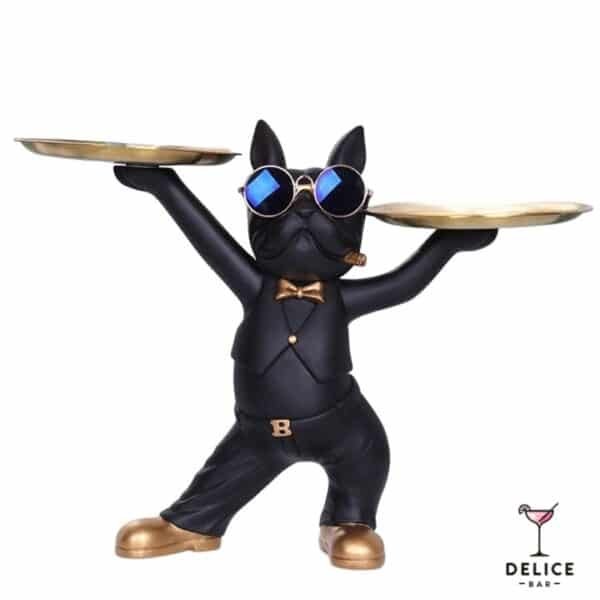 Déco bar bulldog maître du service - pour tips et douceurs