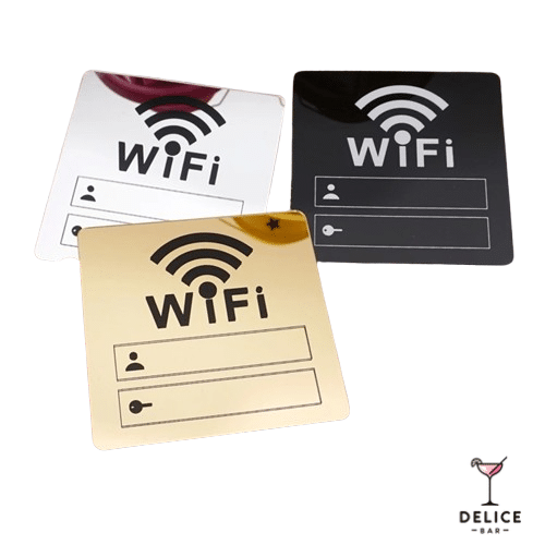 Autocollant panneau WiFi pour bar ou café