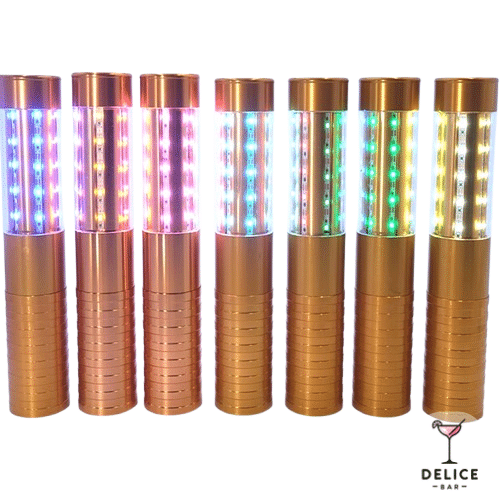Bâton Led bouteille 23 cm or - Lumière Colorée