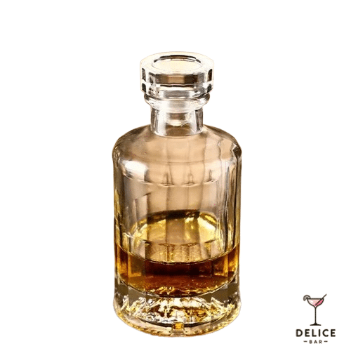 Bouteille apothicaire verre rainuré avec bouchon en verre - 250ml