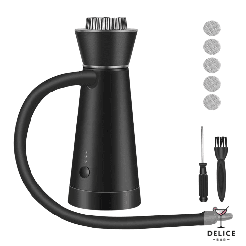 Fumoir electrique 3 vitesses a cocktail - noir