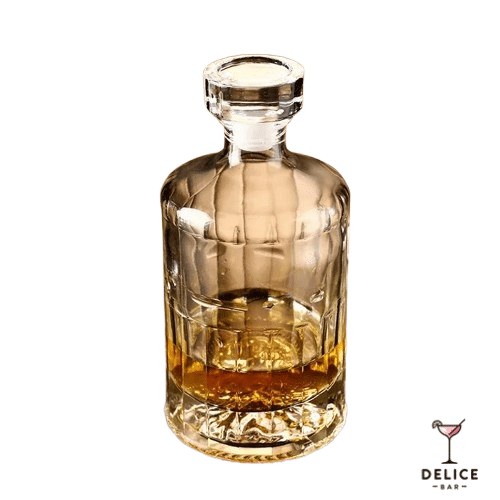 Bouteille apothicaire verre rainuré avec bouchon en verre - 500ml