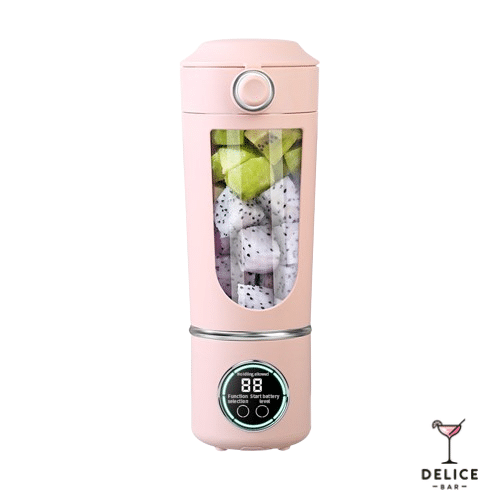Blender portable sans fil avec écran LED - rose