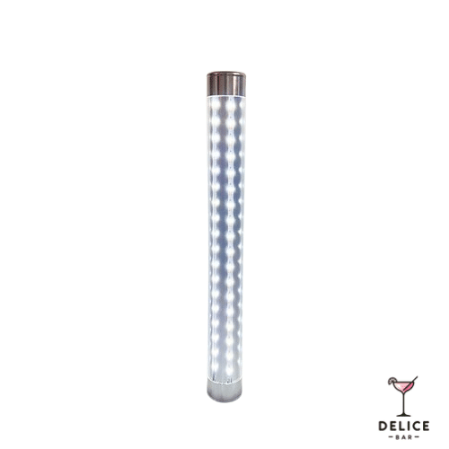 Bâton Led bouteille 35 cm argent - Lumière blanche